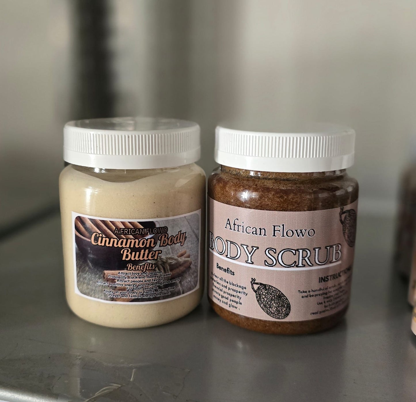 Cinnamon butter and body scrub